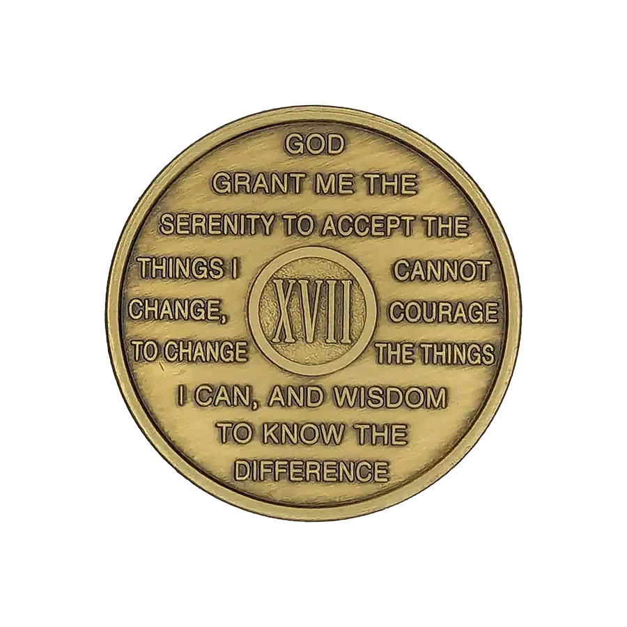 Al-Anon 17 Year bronze medallion