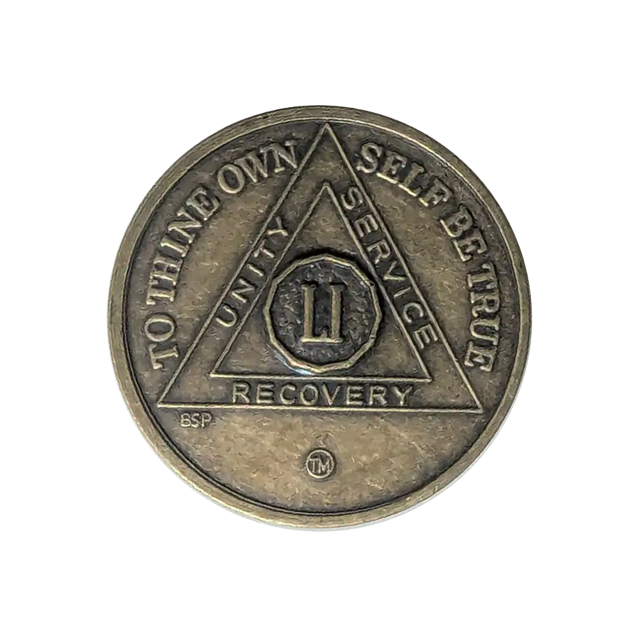 AA Recovery token with unity symbol celebrating 51 year
