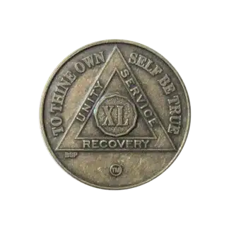 AA Bronze 40 Year Sobriety Medallion