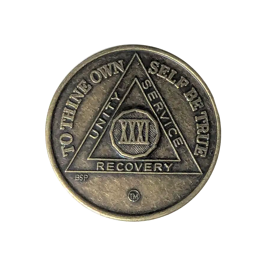 AA Bronze 31 Year Sobriety Medallion