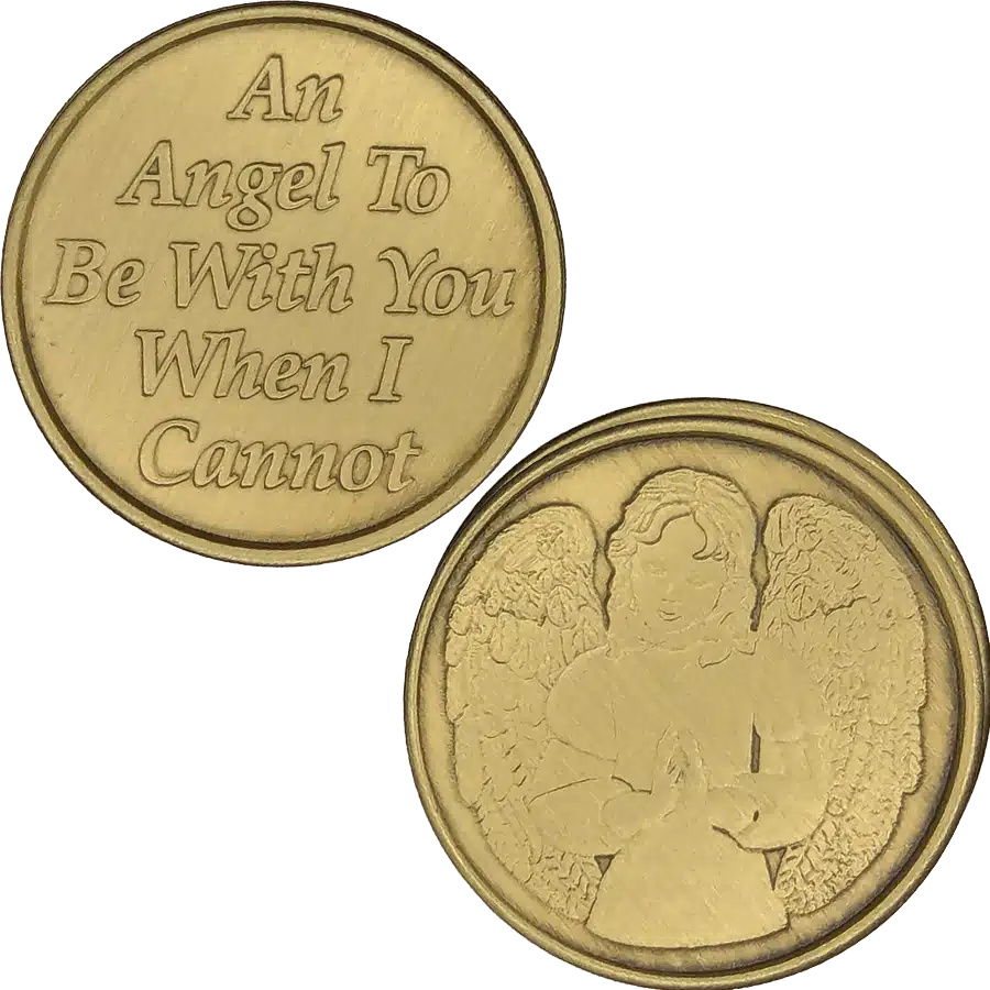 Angel to be With You Affirmation Coin - Image 2