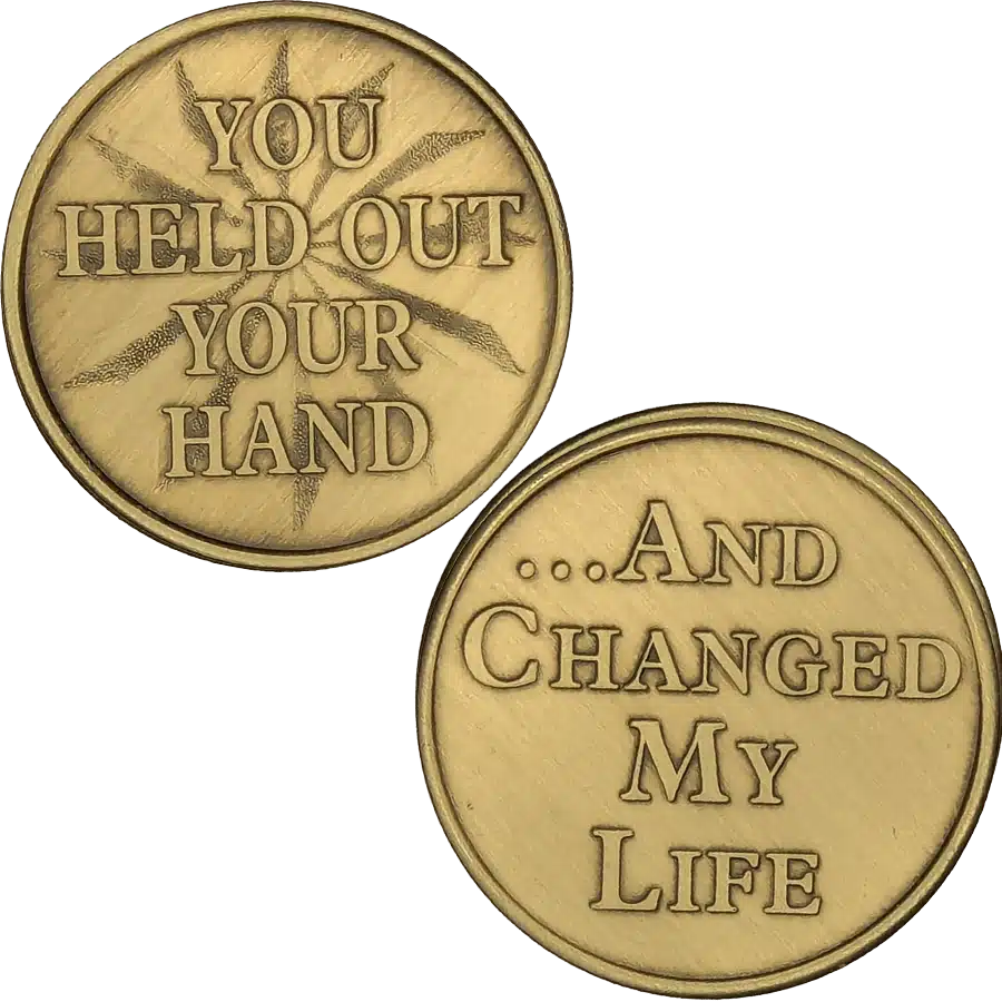 Held Out Your Hand Affirmation Coin - Image 2