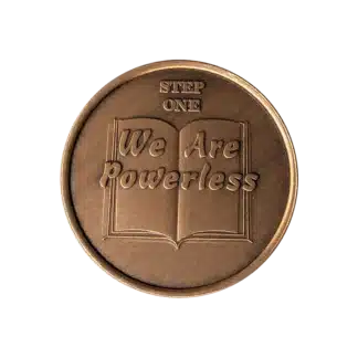 AA 12 Step Copper Medallions / Coins