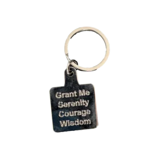 AA silver serenity keyring
