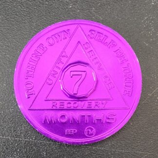 7 Month AA Purple Sobriety Chip