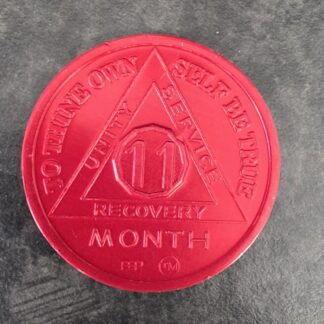 11 Month AA Red Sobriety Chip